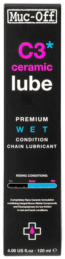 Muc-Off C3 Wet Ceramic Bike Chain Lube - 120ml Drip-Goodwynn'sGoodwynn's