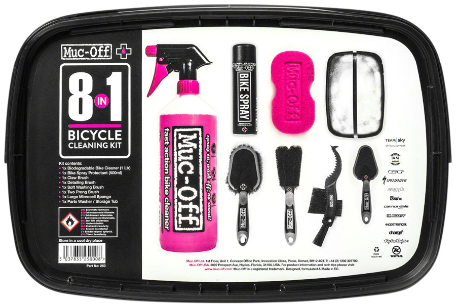 Muc-Off 8-in-1 Cleaning Kit: Tub with 8 Pieces-Goodwynn'sGoodwynn's