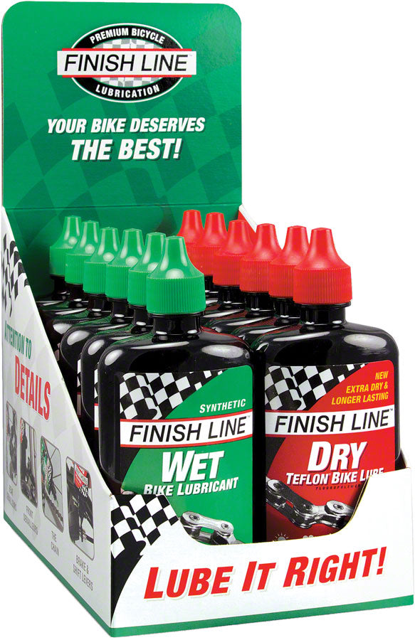 Finish Line Wet and Dry Bike Chain Lube - 4oz Drip Box of 12-Goodwynn'sGoodwynn's