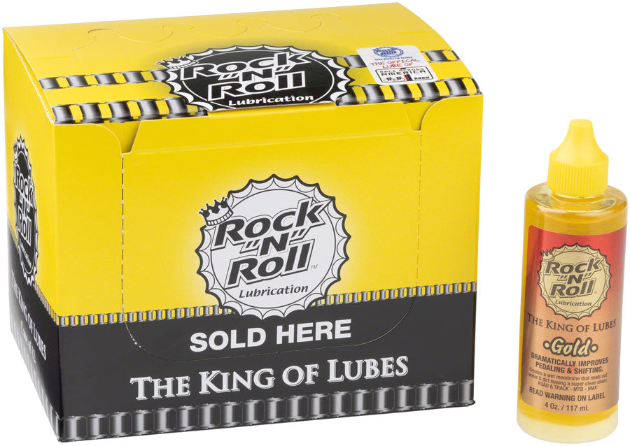 Rock-N-Roll Gold Bike Chain Lube - 4oz Drip POP Box of 12-Goodwynn'sGoodwynn's