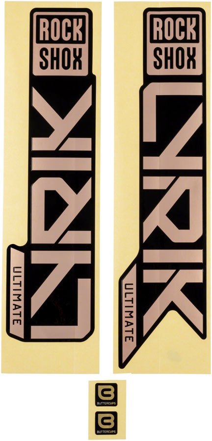 RockShox Fork Decal Kit - Lyrik Ultimate 27.5"/29" Matte Copper Foil For High Gloss BLK 2023+-Goodwynn'sGoodwynn's