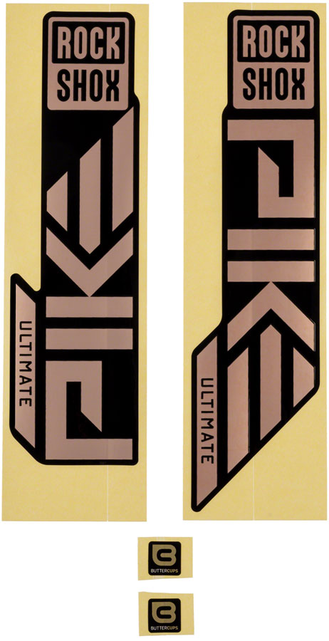 RockShox Fork Decal Kit - Pike Ultimate 27.5"/29" Matte Copper Foil For High Gloss BLK 2023+-Goodwynn'sGoodwynn's