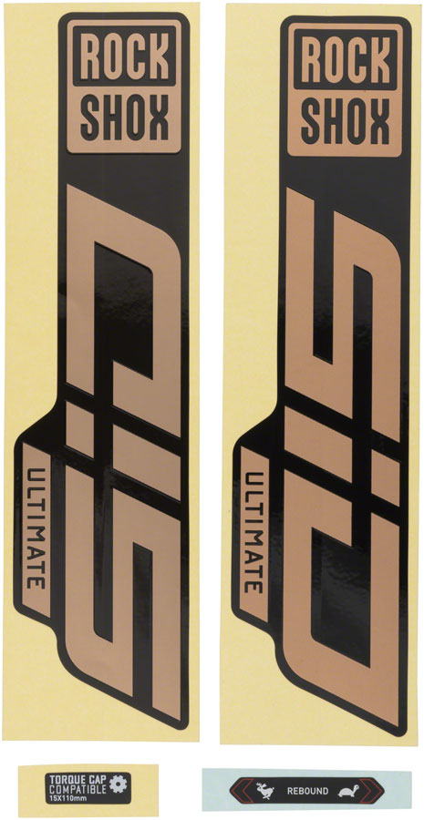 Rockshox Fork Decal Kit - SID Ultimate 27.5"/29" Matte Copper Foil/High Gloss BLK-Goodwynn's