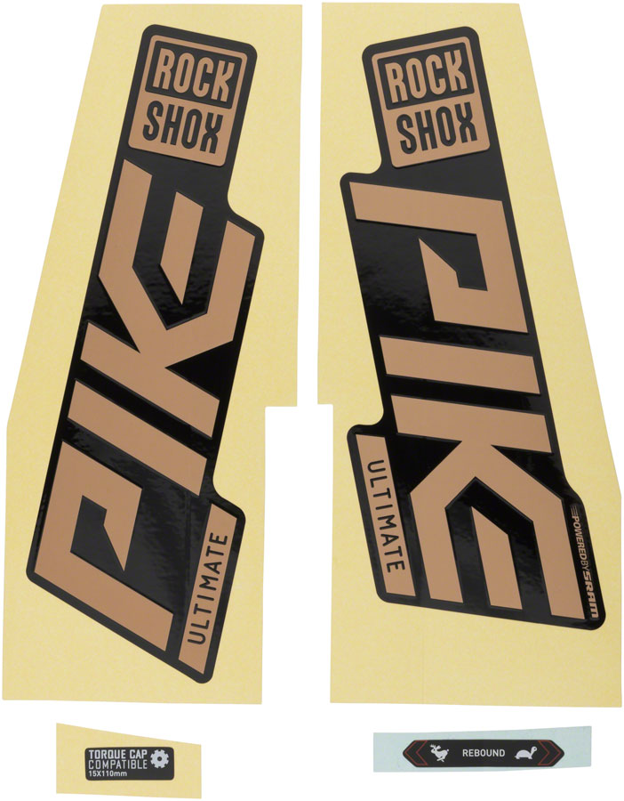Rockshox Fork Decal Kit - Pike Ultimate 27.5"/29" Matte Copper Foil/High Gloss BLK-Goodwynn'sGoodwynn's