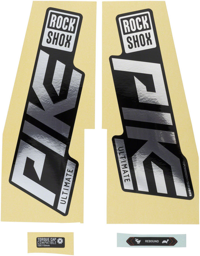 Rockshox Fork Decal Kit - Pike Ultimate 27.5"/29" Gloss Polar Foil/High Gloss BLK-Goodwynn'sGoodwynn's