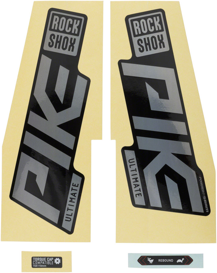 Rockshox Fork Decal Kit - Pike Ultimate 27.5"/29" Gloss Rainbow Foil/High Gloss BLK-Goodwynn'sGoodwynn's