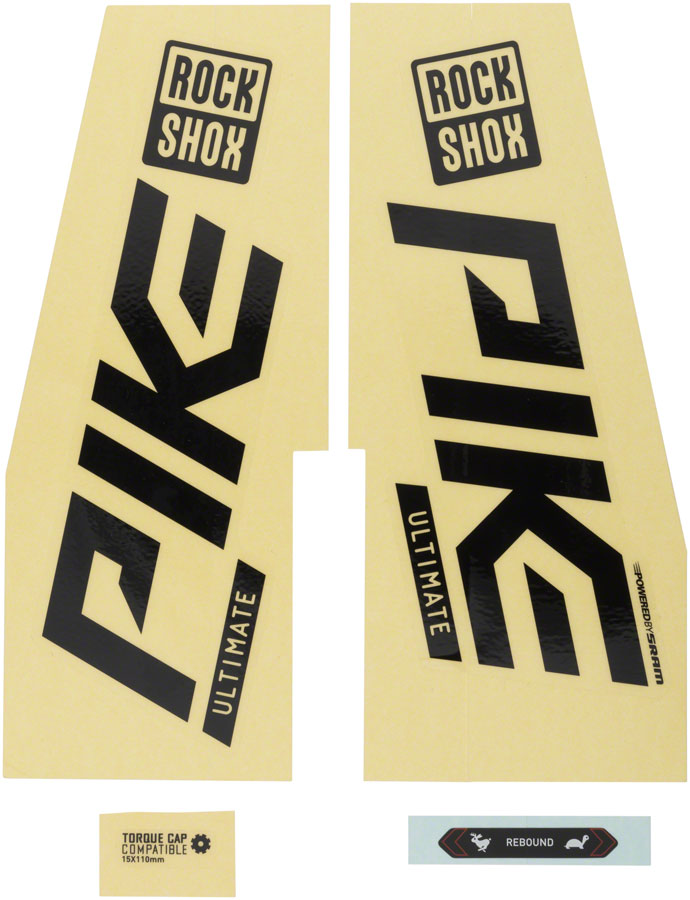 Rockshox Fork Decal Kit - Pike Ultimate 27.5"/29" Gloss Black/Silver-Goodwynn'sGoodwynn's