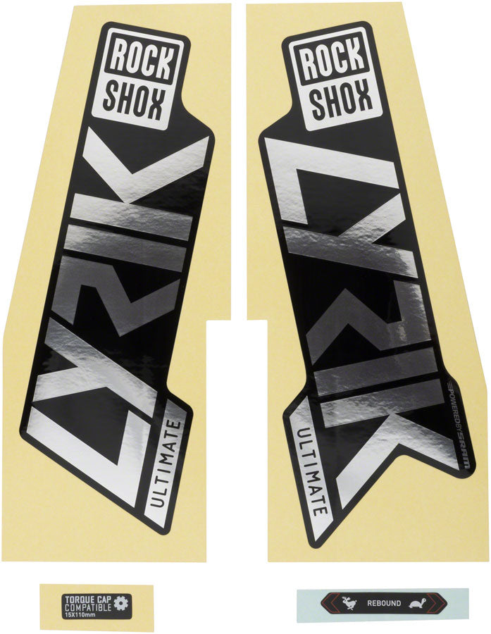 Rockshox Fork Decal Kit - Lyrik Ultimate 27.5"/29" Gloss Polar Foil/High Gloss BLK-Goodwynn'sGoodwynn's