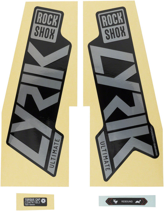 Rockshox Fork Decal Kit - Lyrik Ultimate 27.5"/29" Gloss Rainbow Foil/High Gloss BLK-Goodwynn's