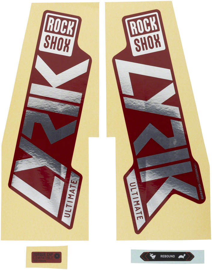 Rockshox Fork Decal Kit - Lyrik Ultimate 27.5"/29" Gloss Polar Foil/Red-Goodwynn'sGoodwynn's