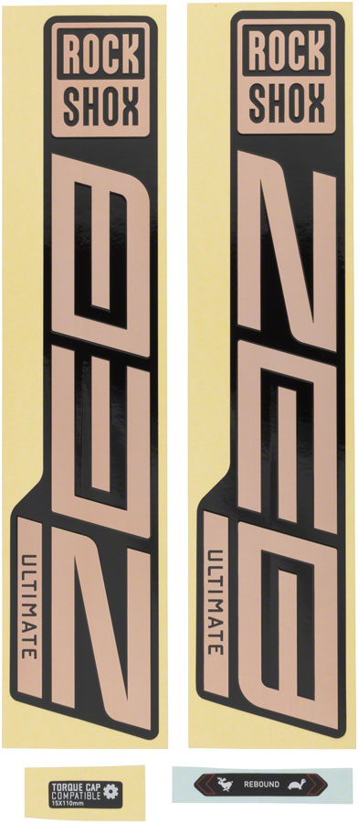 RockShox Fork Decal Kit - ZEB Ultimate 27/29" Matte Copper Foil/High Gloss BLK-Goodwynn's