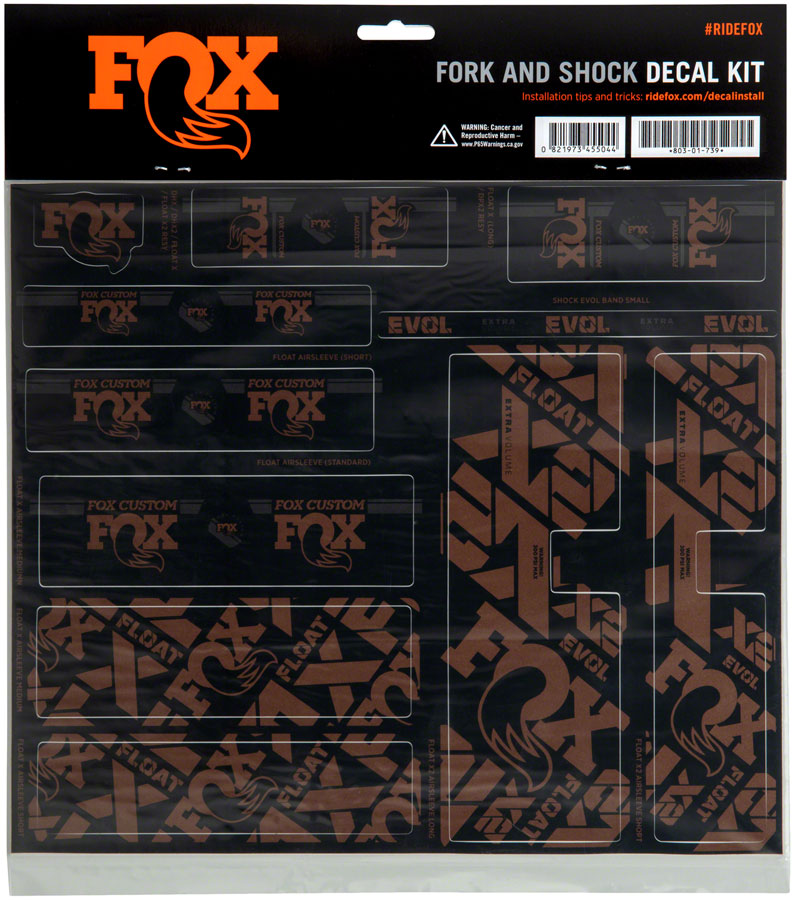 FOX Fork and Shock Decal Kit - Root Beer-Goodwynn'sGoodwynn's