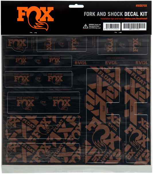 FOX Fork and Shock Decal Kit - Root Beer-Goodwynn's