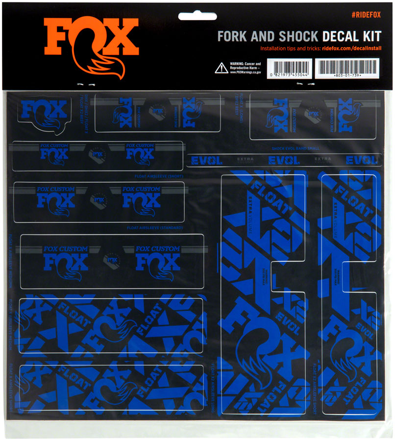 FOX Fork and Shock Decal Kit - Blue-Goodwynn'sGoodwynn's