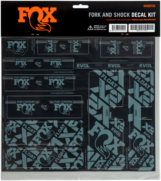 FOX Fork and Shock Decal Kit - Storm Blue-Goodwynn's