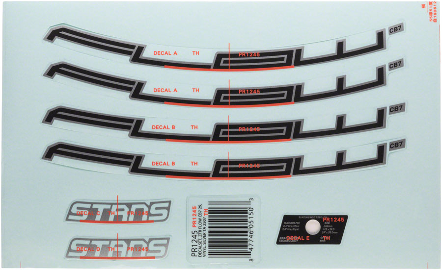 Stans No Tubes Flow CB7 Rim Decal - 29" Silver Set-Goodwynn'sGoodwynn's