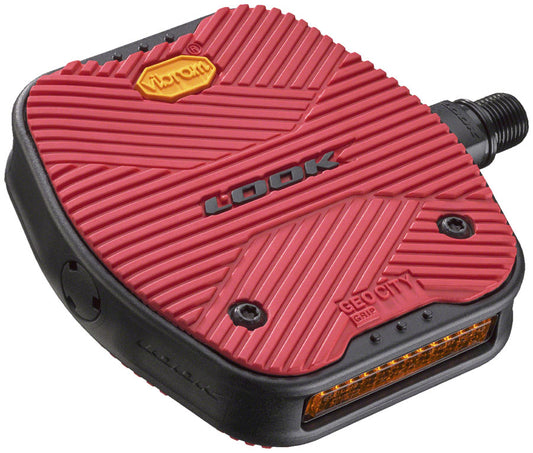 LOOK GeoCity Grip Pedals - Platform 9/16" Red