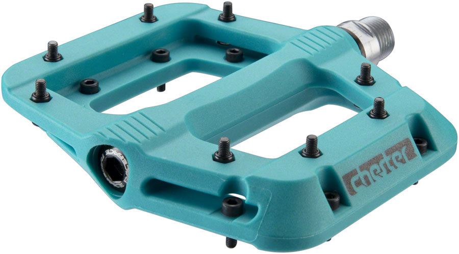 RaceFace Chester Pedals - Platform Composite 9/16"Turquoise Replaceable Pins-Goodwynn'sGoodwynn's