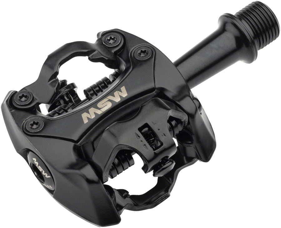 MSW Flash II Pedals - Dual Sided Clipless Aluminum 9/16" Black-Goodwynn'sGoodwynn's