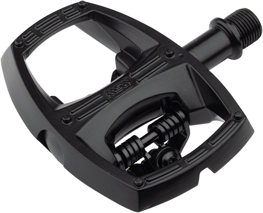 MSW Flip I Pedals - Single Side Clipless Platform Aluminum 9/16" Intense BLK-Goodwynn'sGoodwynn's