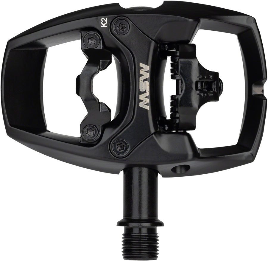 MSW Flip I Pedals - Single Side Clipless Platform Aluminum 9/16" Intense BLK-Goodwynn'sGoodwynn's