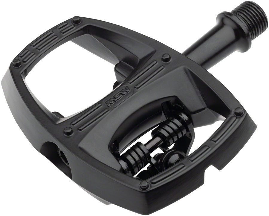 MSW Flip II Pedals - Single Side Clipless with Platform Aluminum 9/16" Black-Goodwynn'sGoodwynn's