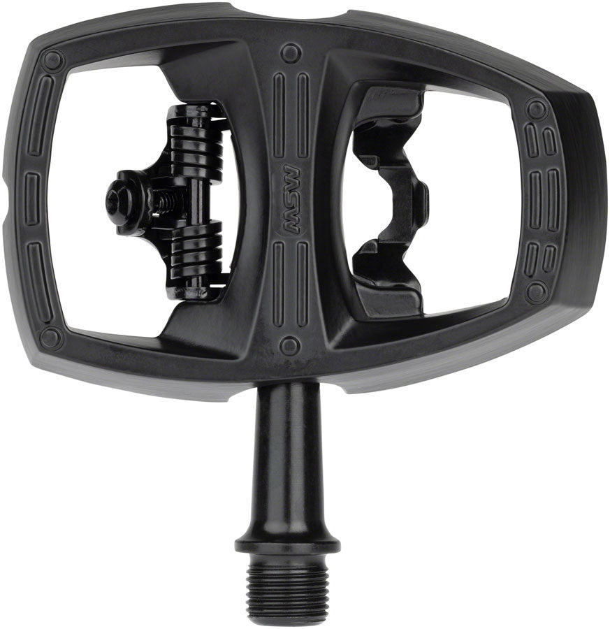 MSW Flip II Pedals - Single Side Clipless with Platform Aluminum 9/16" Black-Goodwynn'sGoodwynn's