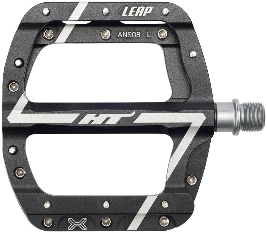 HT Components ANS08 Leap Platform Pedals Body: Aluminum Spindle: Cr-Mo 9/16 Black Pair-Goodwynn'sGoodwynn's