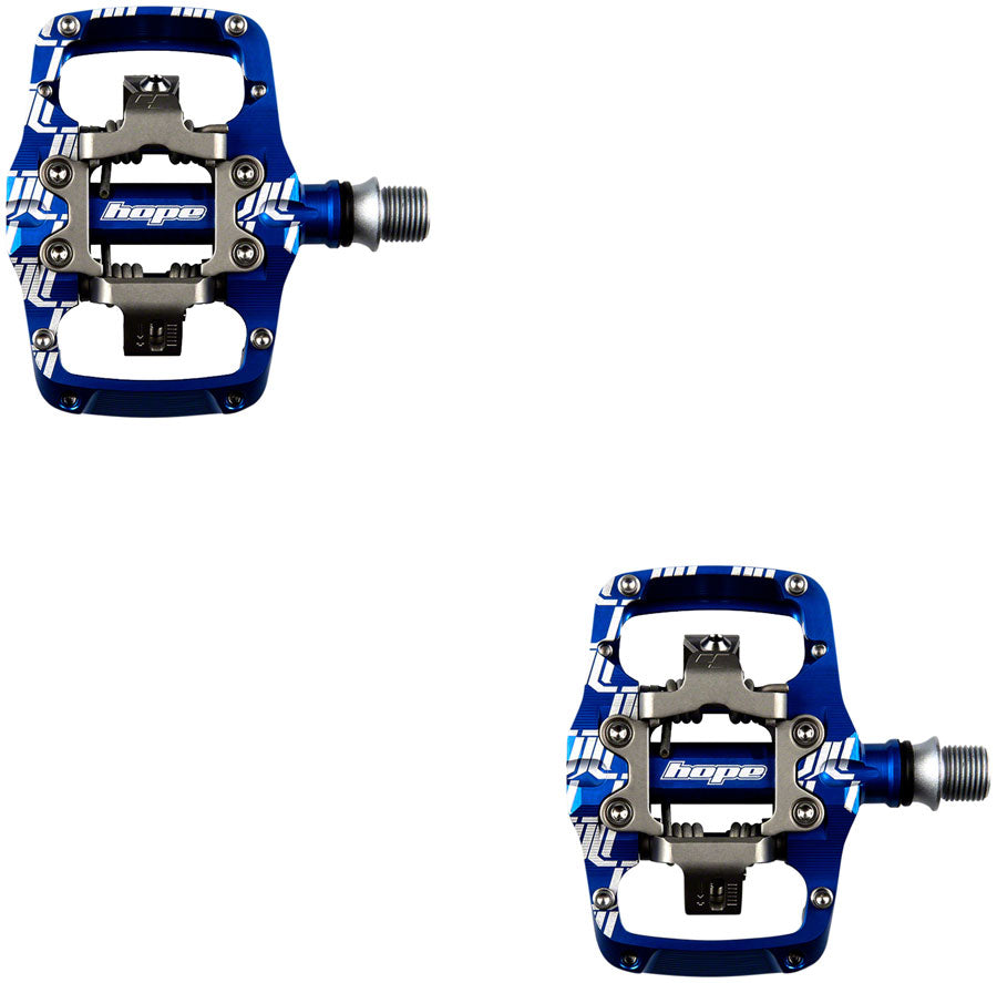 Hope Union TC Pedals - Dual Sided Clipless with Platform 9/16" Blue-Goodwynn'sGoodwynn's