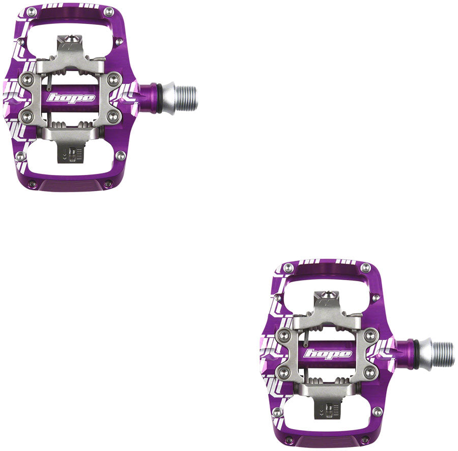 Hope Union TC Pedals - Dual Sided Clipless with Platform 9/16" Purple-Goodwynn'sGoodwynn's