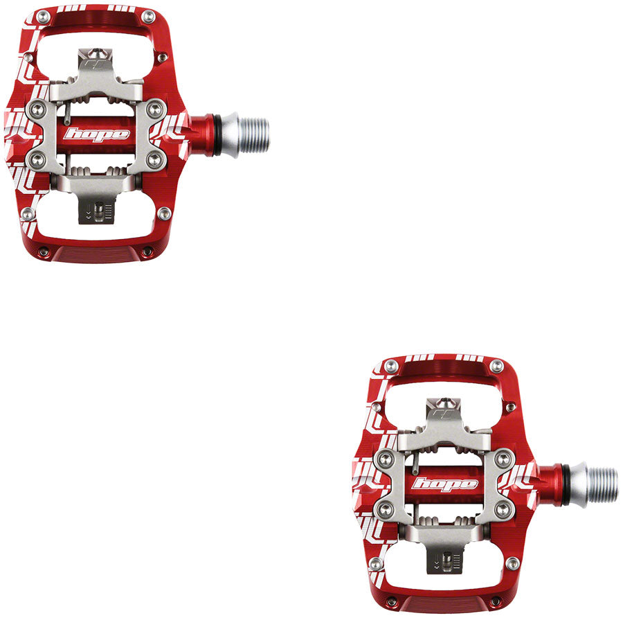 Hope Union TC Pedals - Dual Sided Clipless with Platform 9/16" Red-Goodwynn'sGoodwynn's