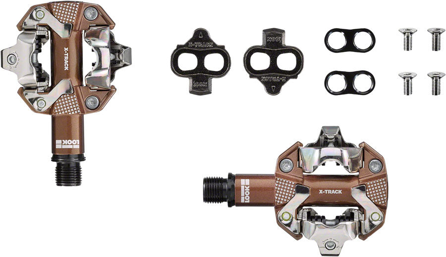 LOOK X-TRACK Pedals - Dual Sided Clipless Chromoly  9/16" Gravel Edition
