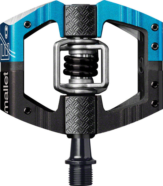 Crank Brothers Mallet Enduro Pedals - Dual Sided Clipless Platform Aluminum 9/16" Blue/BLK Long Spindle