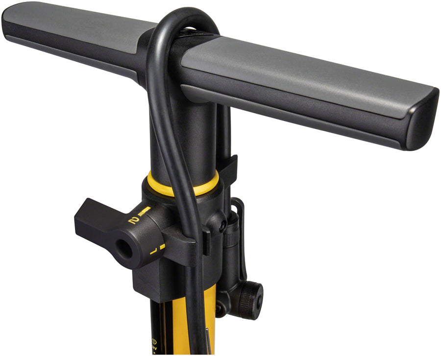 Topeak JoeBlow Sport 2Stage Floor Pump - 160psi / 11bar 3" Gauge 2-Stage Switch Pressure Gauge TwinHead DX5 YLW/BLK-Goodwynn'sGoodwynn's