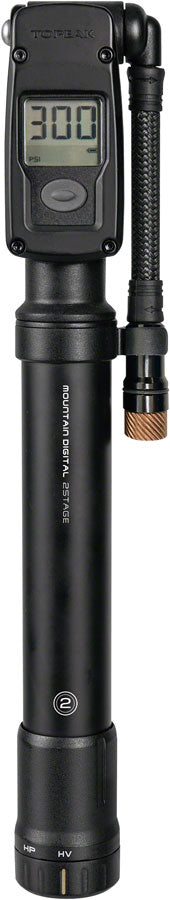 Topeak Mountain Digital Shock/Tire Mini Pump - 2Stage 300psi Black-Goodwynn'sGoodwynn's