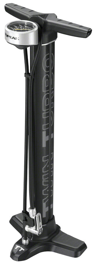 Topeak Joe Blow Twin Turbo Floor Pump SmartHead Black-Goodwynn'sGoodwynn's