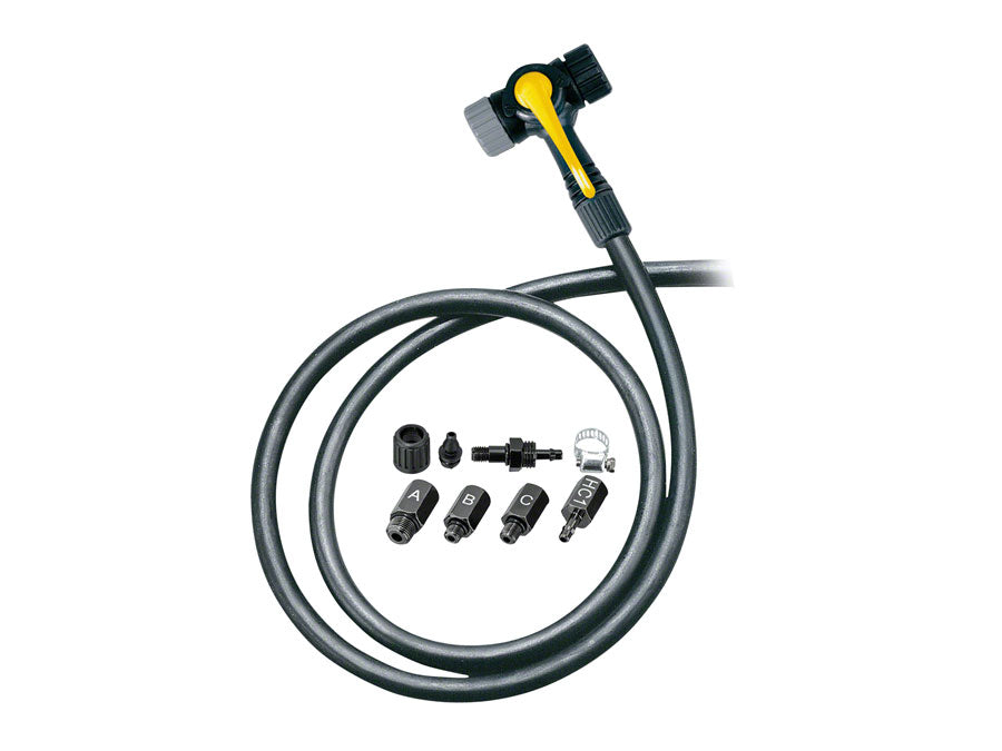 Topeak TwinHead Schrader/Presta Valve Adaptor 38" Hose Retrofits Most Pumps-Goodwynn'sGoodwynn's