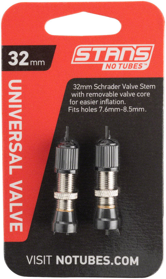 Stans NoTubes Brass Valve Stems - 32mm Universal Schrader Pair-Goodwynn'sGoodwynn's