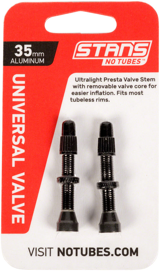 Stans NoTubes Alloy Valve Stems - 35mm Pair Black-Goodwynn'sGoodwynn's