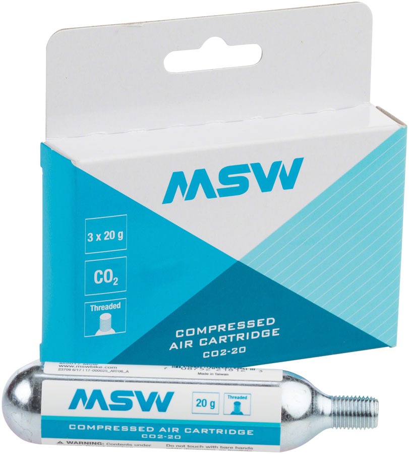 MSW CO2-20 Compressed Air CO2 Cartridge - 20g Threaded 3 Pack-Goodwynn'sGoodwynn's