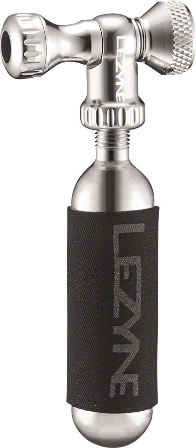 Lezyne Control Drive Co2 16 gram cartridge machined Slip Fit Chuck Silver-Goodwynn's