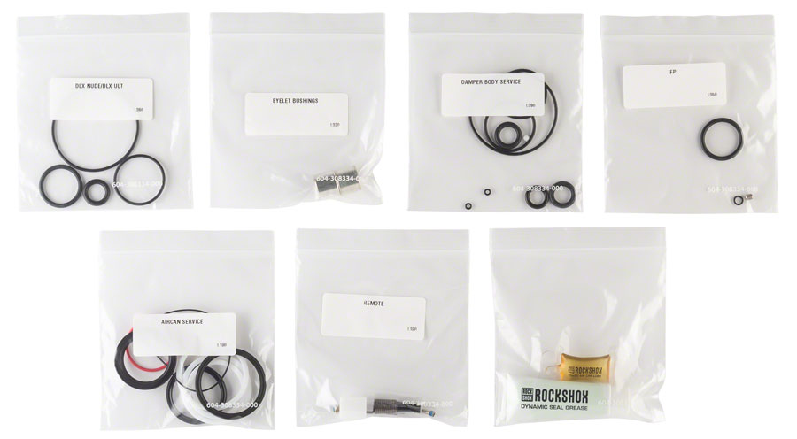 RockShox Rear Shock Service Kit - 200 Hour/1 Year DELUXE/DELUXE REMOTE A1-B2 2017-2020/DELUXE NUDE B1+ 2019+-Goodwynn'sGoodwynn's