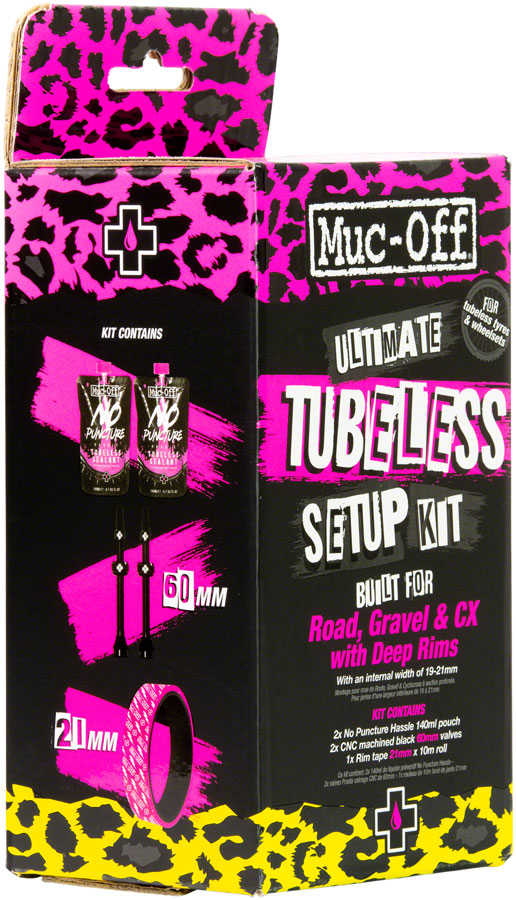 Muc-Off Ultimate Tubeless Kit - Road/Gravel/CX 21mm Tape  60mm Valves-Goodwynn'sGoodwynn's
