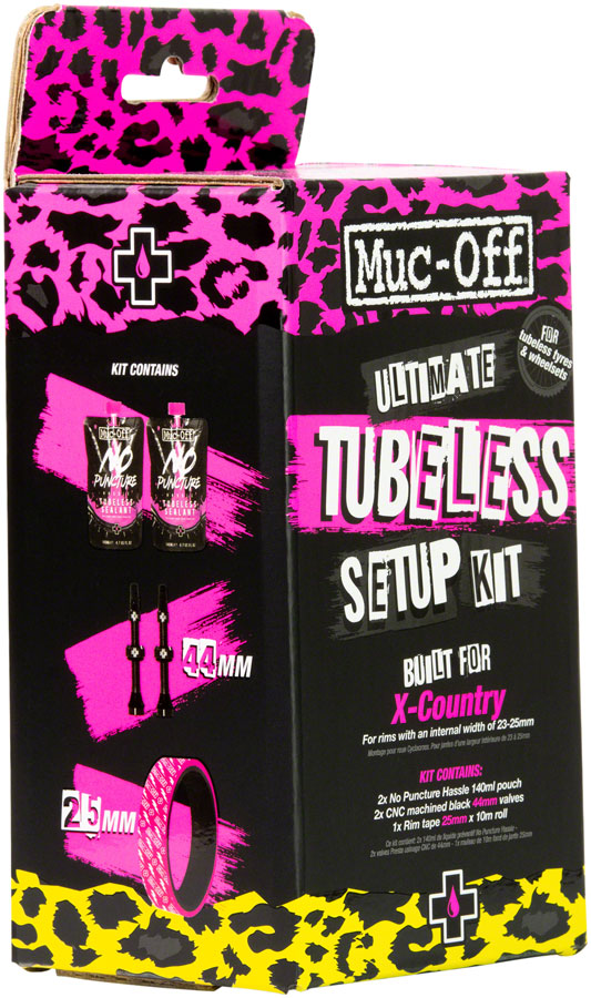 Muc-Off Ultimate Tubeless Kit - XC/Gravel 25mm Tape 44mm Valves-Goodwynn'sGoodwynn's