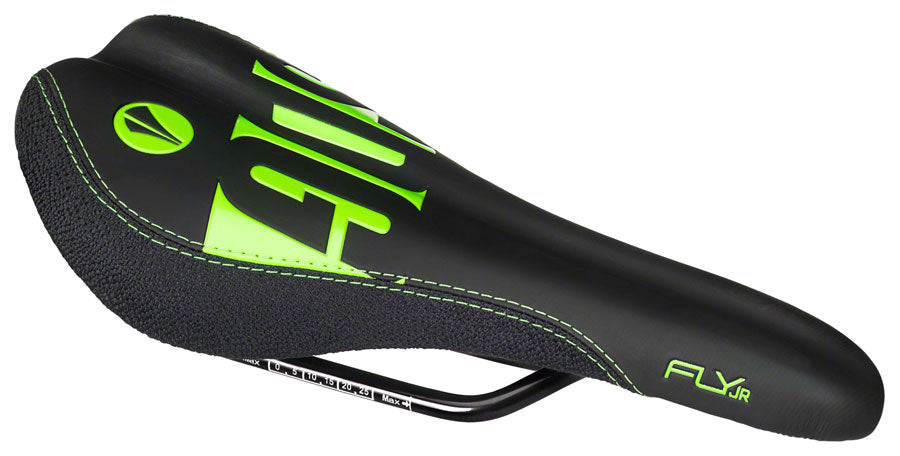 SDG Fly Jr Saddle Steel Rails - Blk/Green-Goodwynn'sGoodwynn's