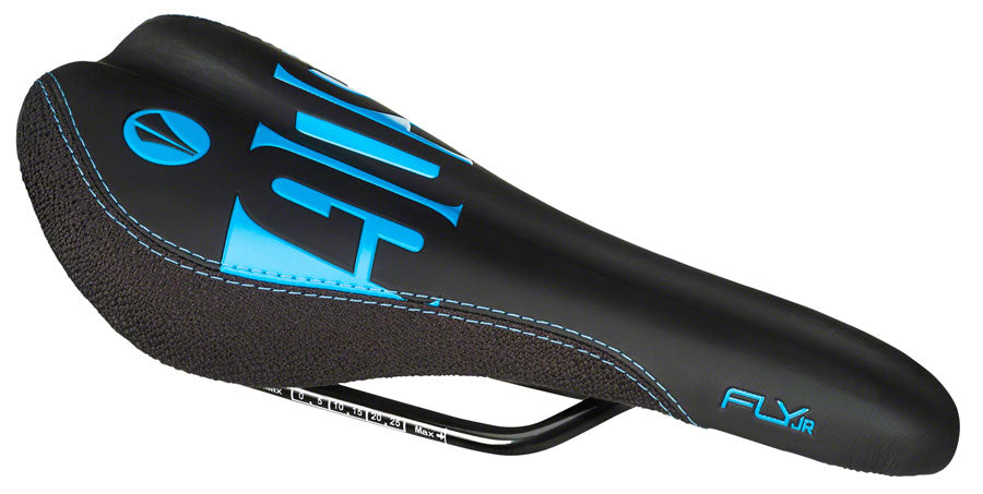 SDG Fly Jr Saddle Steel Rails - Blk/Cyan-Goodwynn'sGoodwynn's