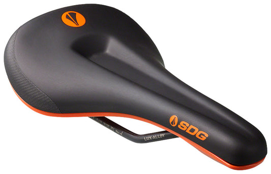 SDG Bel-Air V3 Max Saddle Lux-Alloy Rails Black/Orange-Goodwynn's