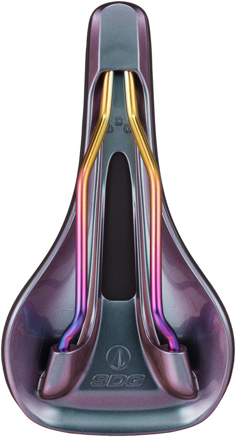 SDG Bel-Air V3 MAX Saddle - PVD Coated Lux-Alloy BLK/Oil-Slick Sonic Welded Sides Limited Edition Fuel-Goodwynn'sGoodwynn's