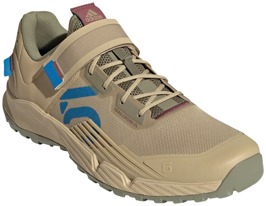 Five Ten Trailcross Mountain Clipless Shoes - Mens Beige Tone/Blue Rush/Orbit Green 6-Goodwynn'sGoodwynn's