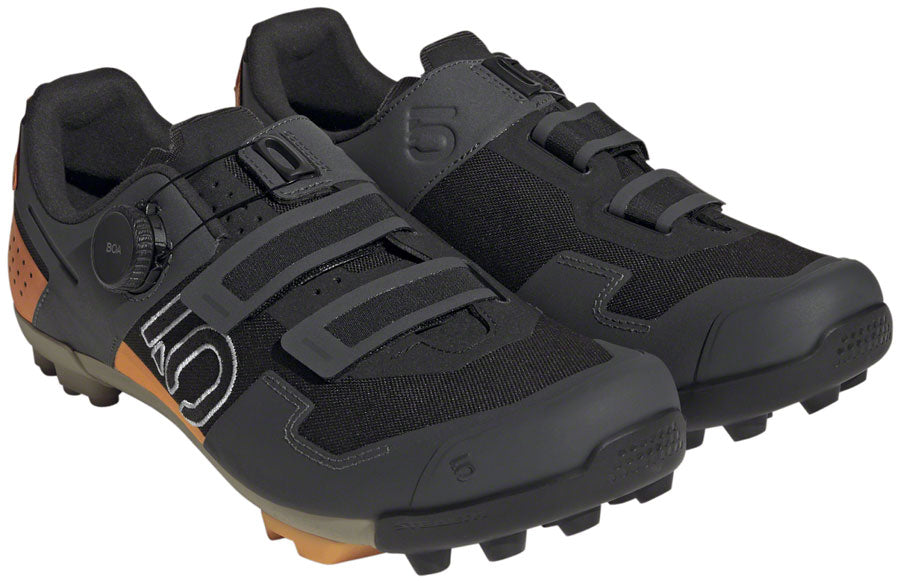 Five Ten Kestrel BOA Mountain Clipless Shoes - Mens Core BLK/Ftwr White/Impact Orange 6-Goodwynn'sGoodwynn's